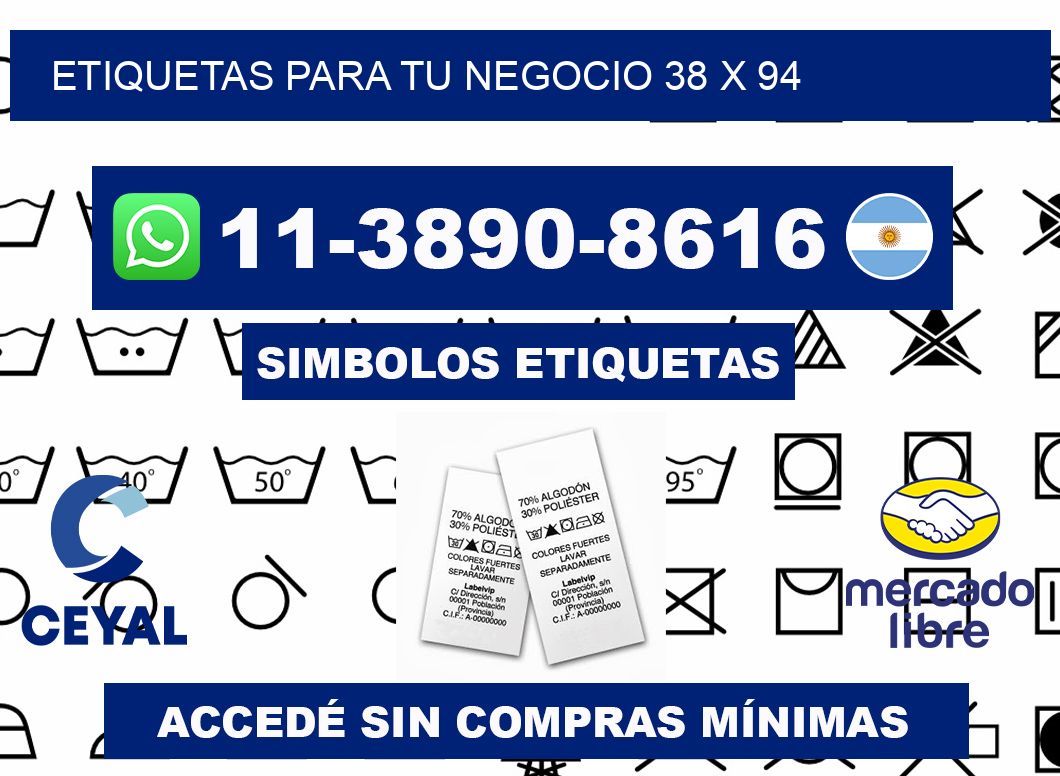 Etiquetas para tu negocio 38 x 94