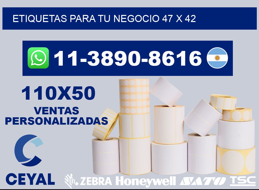 Etiquetas para tu negocio 47 x 42