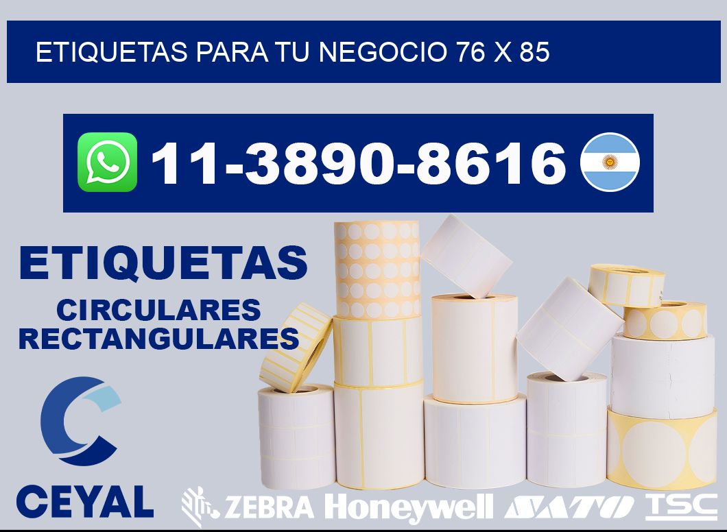 Etiquetas para tu negocio 76 x 85