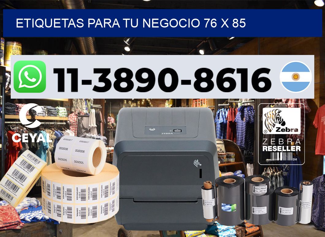 Etiquetas para tu negocio 76 x 85