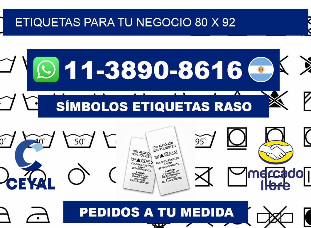 Etiquetas para tu negocio 80 x 92
