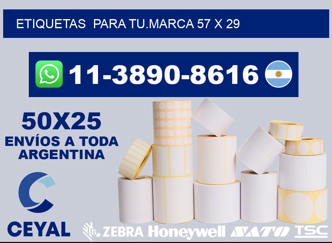 Etiquetas  para tu.marca 57 x 29