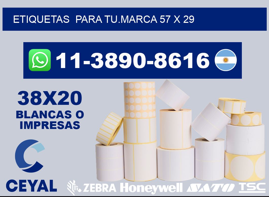 Etiquetas  para tu.marca 57 x 29