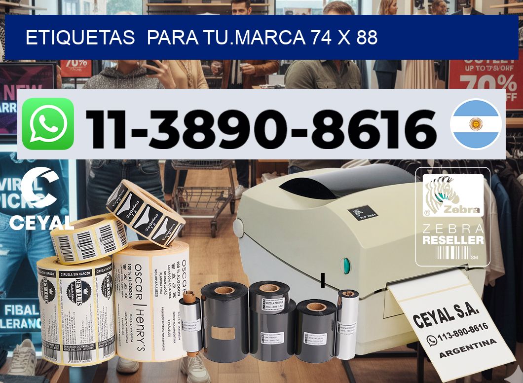 Etiquetas  para tu.marca 74 x 88