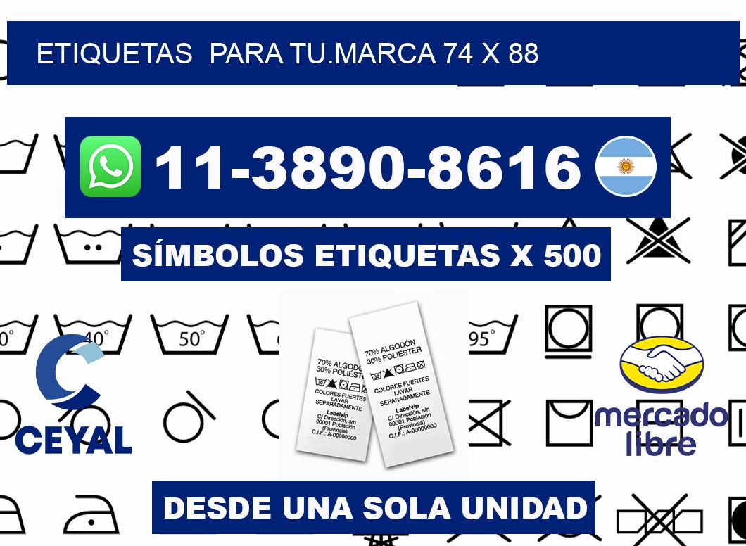 Etiquetas  para tu.marca 74 x 88
