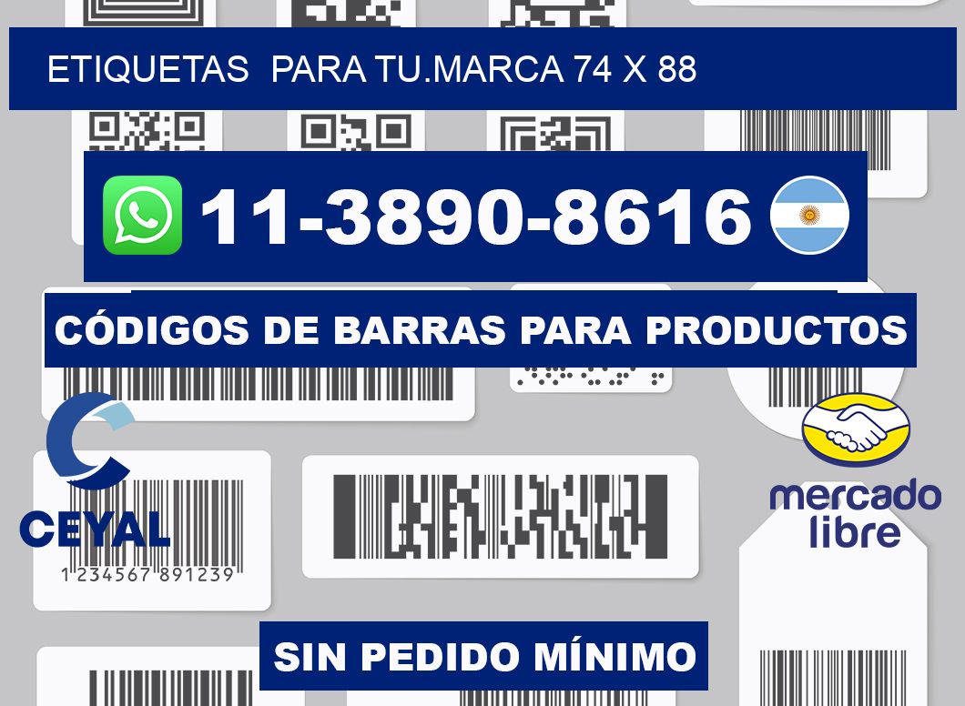 Etiquetas  para tu.marca 74 x 88