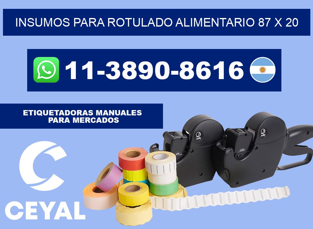 Insumos para rotulado alimentario 87 x 20