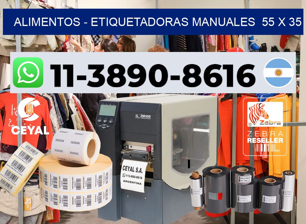 alimentos - Etiquetadoras Manuales 55 x 35