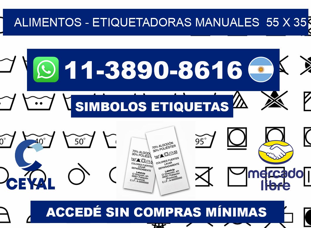 alimentos - Etiquetadoras Manuales 55 x 35
