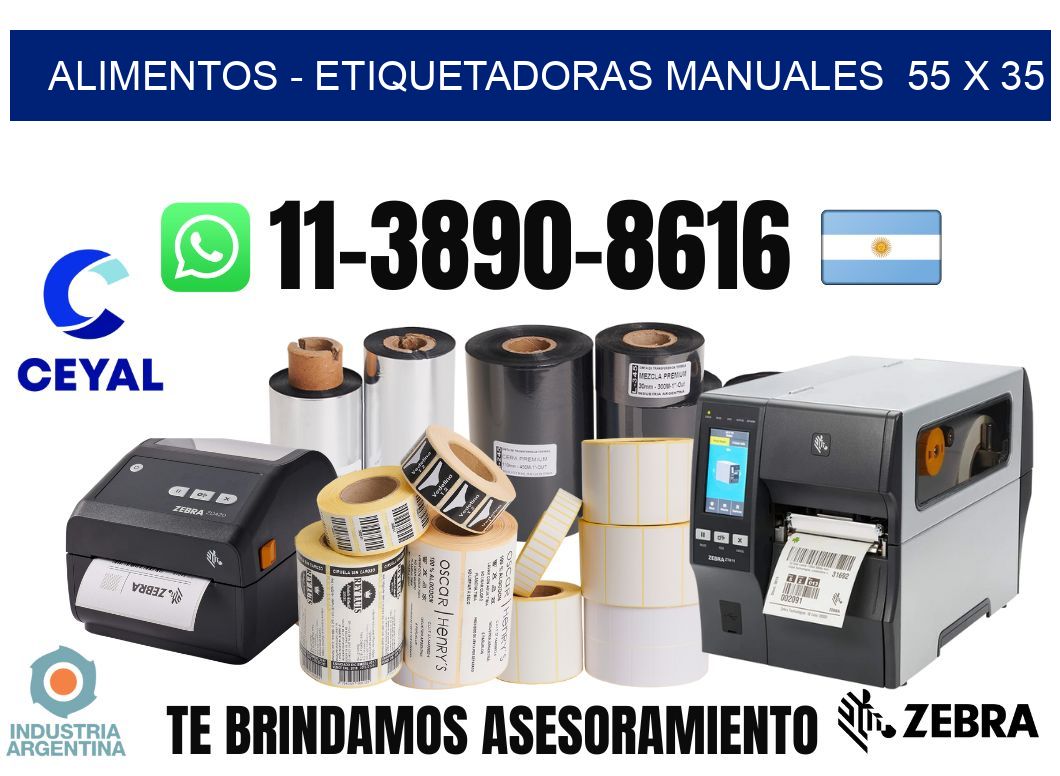 alimentos - Etiquetadoras Manuales 55 x 35