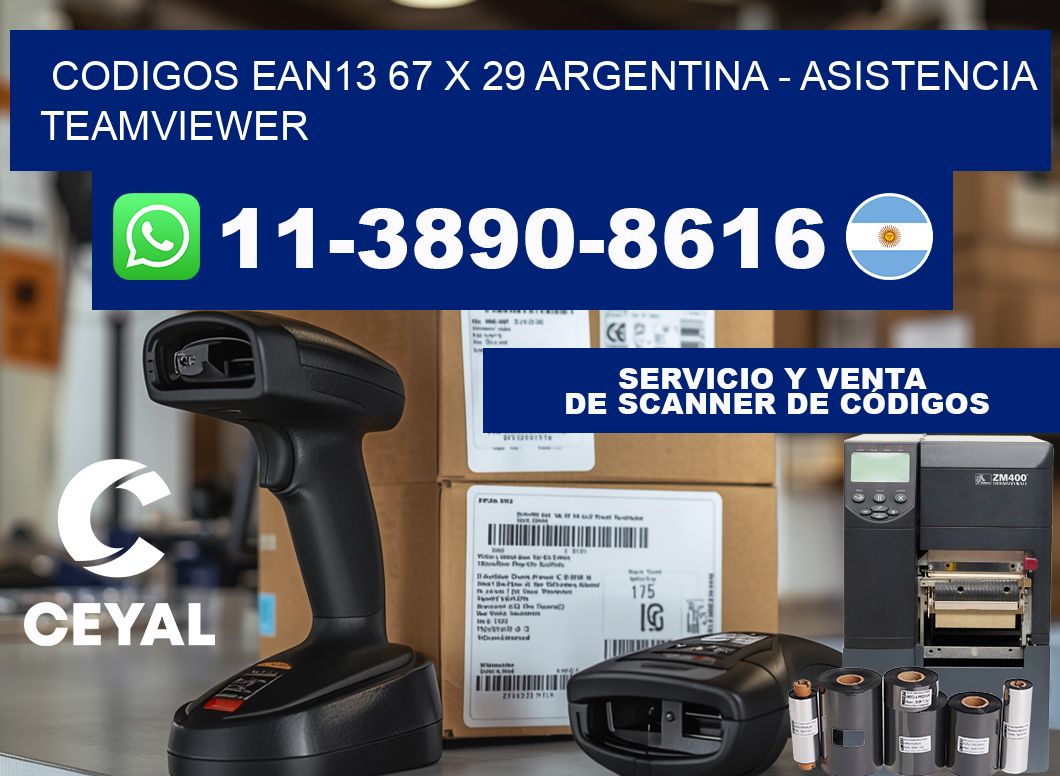 codigos ean13 67 x 29 argentina - asistencia teamviewer