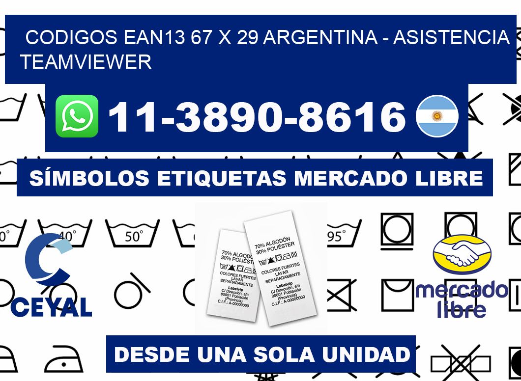 codigos ean13 67 x 29 argentina - asistencia teamviewer