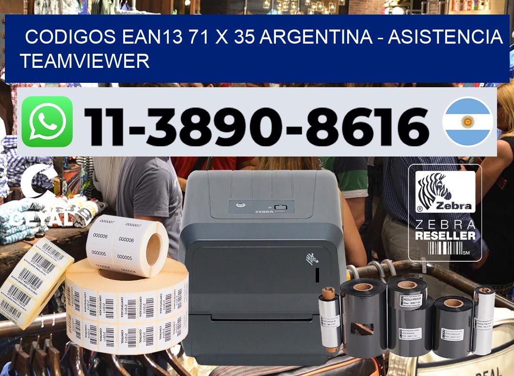 codigos ean13 71 x 35 argentina - asistencia teamviewer
