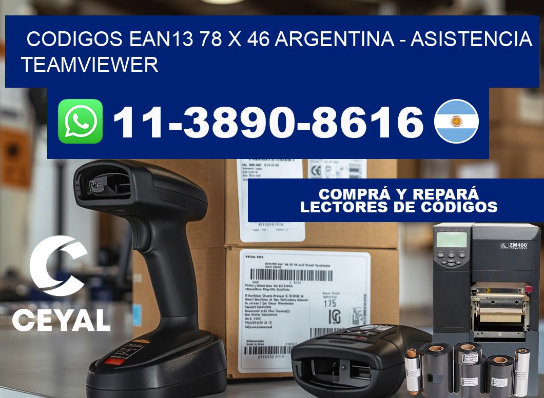 codigos ean13 78 x 46 argentina - asistencia teamviewer