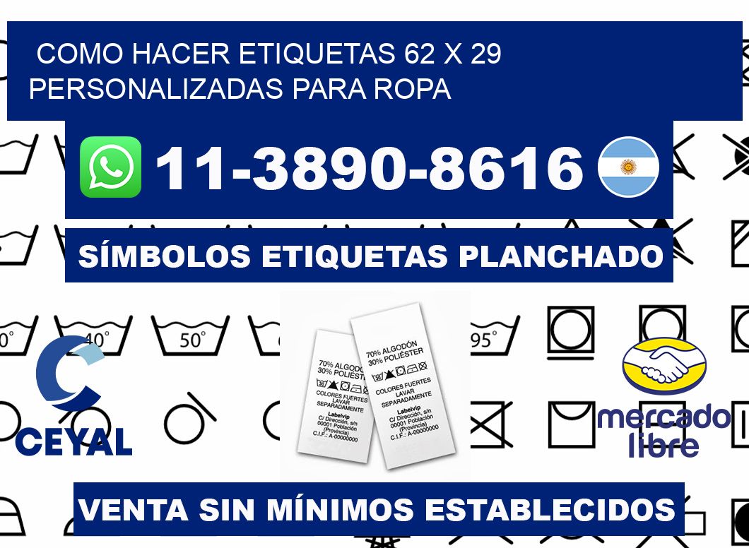 como hacer etiquetas 62 x 29 personalizadas para ropa