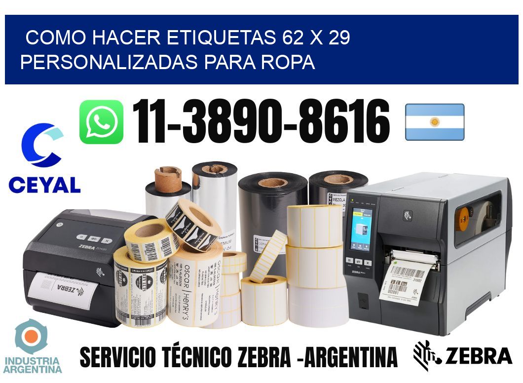 como hacer etiquetas 62 x 29 personalizadas para ropa