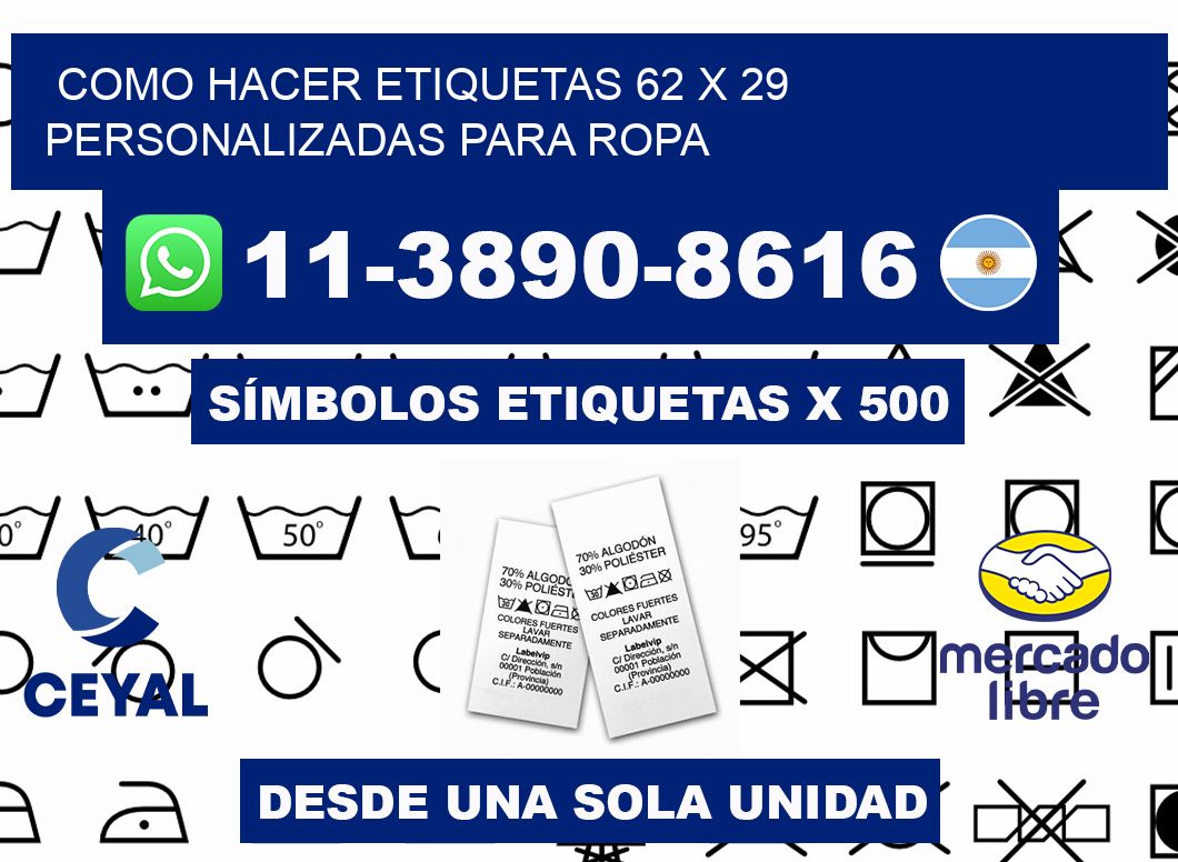 como hacer etiquetas 62 x 29 personalizadas para ropa