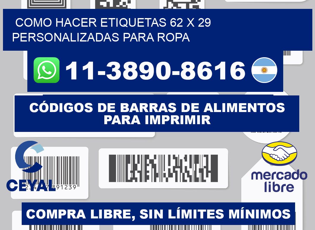 como hacer etiquetas 62 x 29 personalizadas para ropa