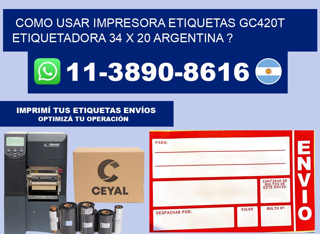 como usar impresora etiquetas gc420t etiquetadora 34 x 20 argentina ?