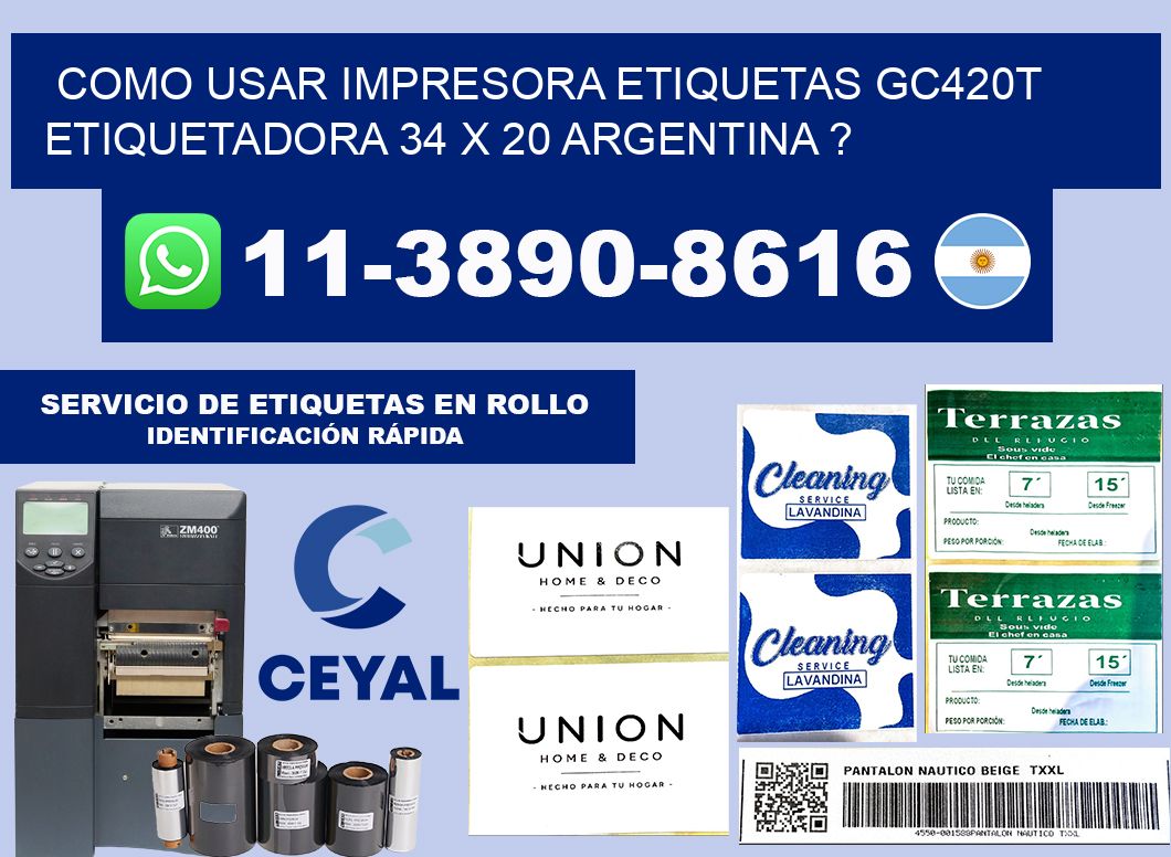 como usar impresora etiquetas gc420t etiquetadora 34 x 20 argentina ?