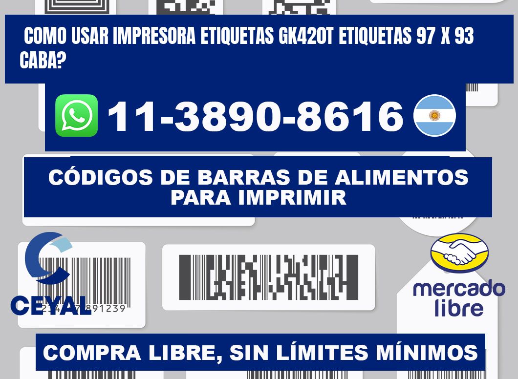 como usar impresora etiquetas gk420t etiquetas 97 x 93 CABA?