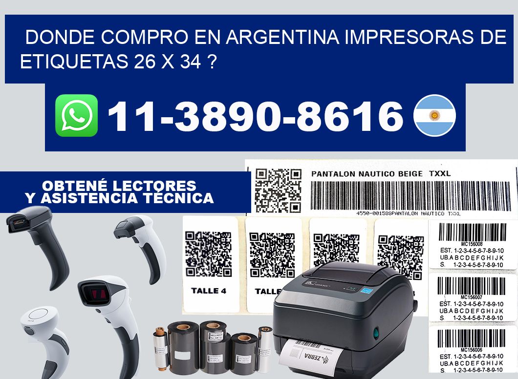 donde compro en argentina impresoras de etiquetas 26 x 34 ?