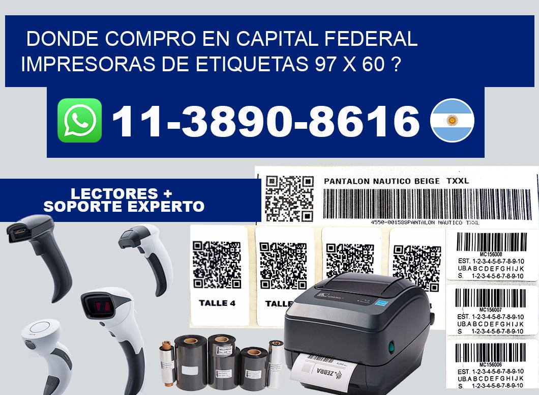 donde compro en capital federal impresoras de etiquetas 97 x 60 ?