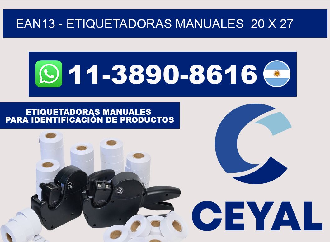 ean13 - Etiquetadoras Manuales  20 x 27