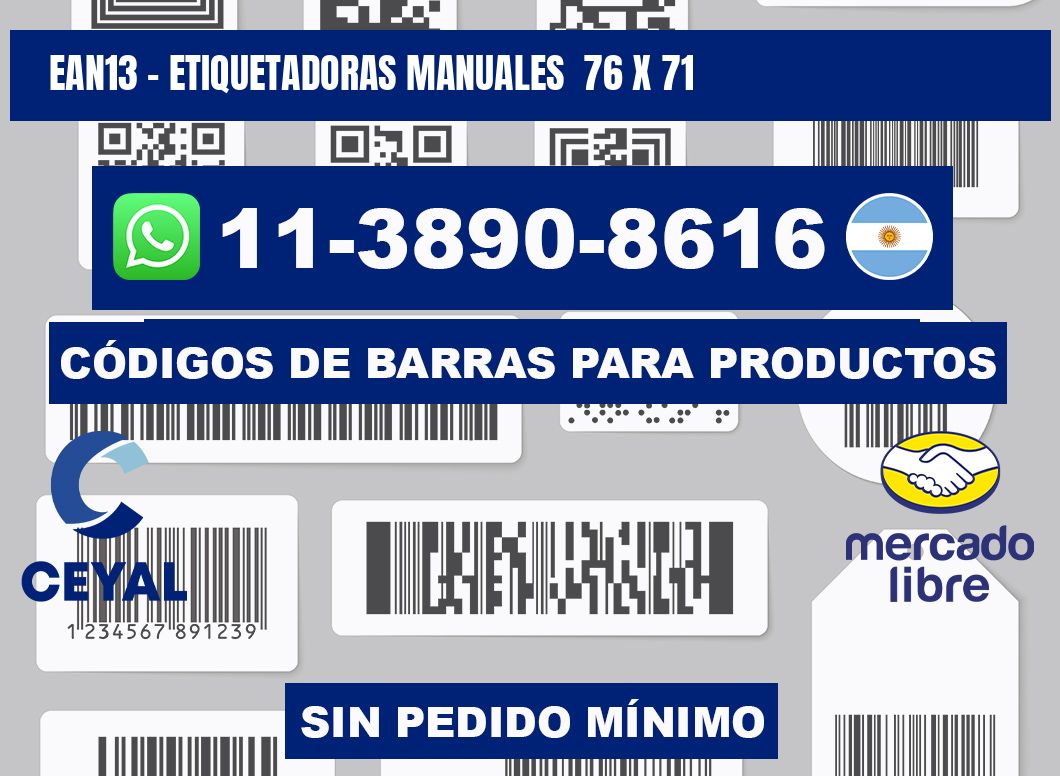 ean13 - Etiquetadoras Manuales 76 x 71