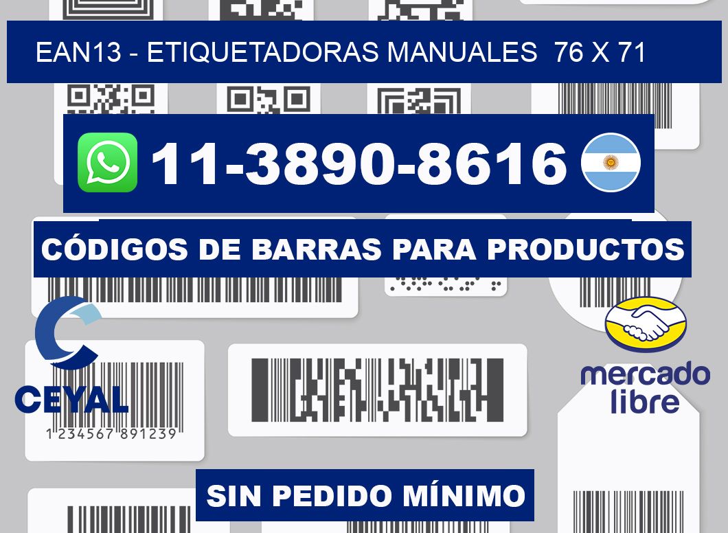 ean13 - Etiquetadoras Manuales 76 x 71