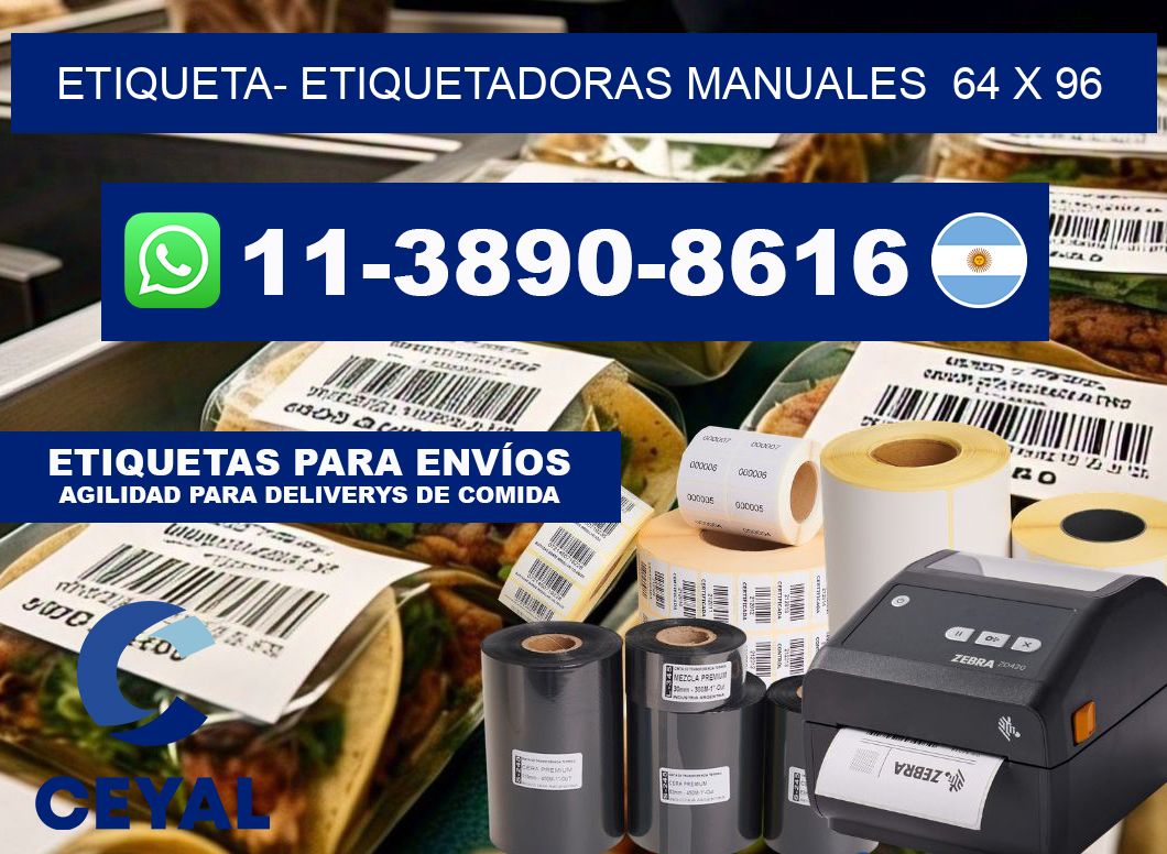 etiqueta- Etiquetadoras Manuales  64 x 96