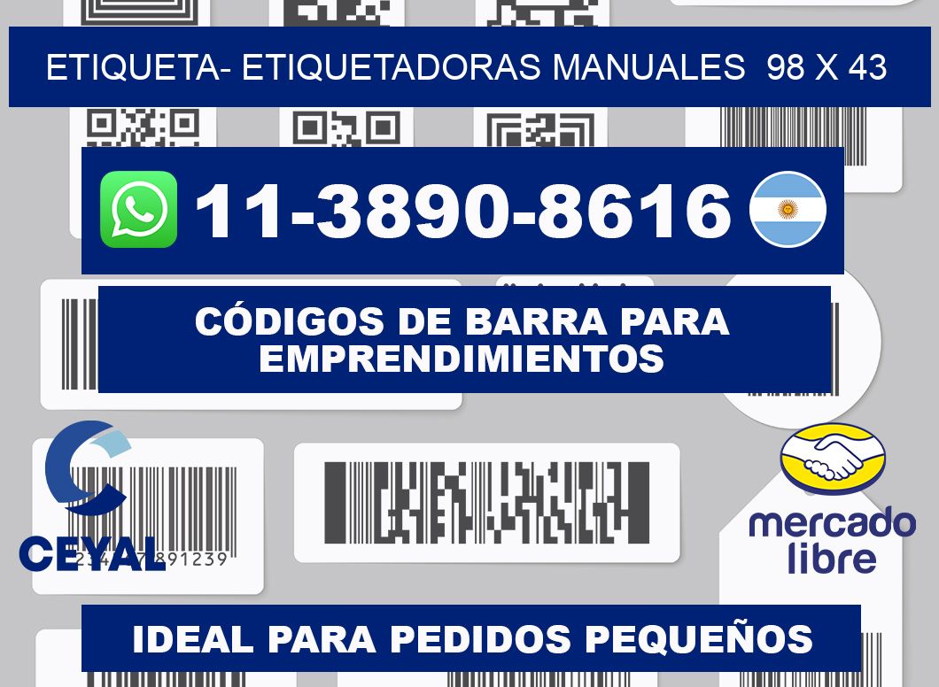 etiqueta- Etiquetadoras Manuales 98 x 43