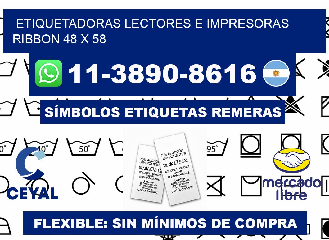 etiquetadoras lectores e impresoras ribbon 48 x 58