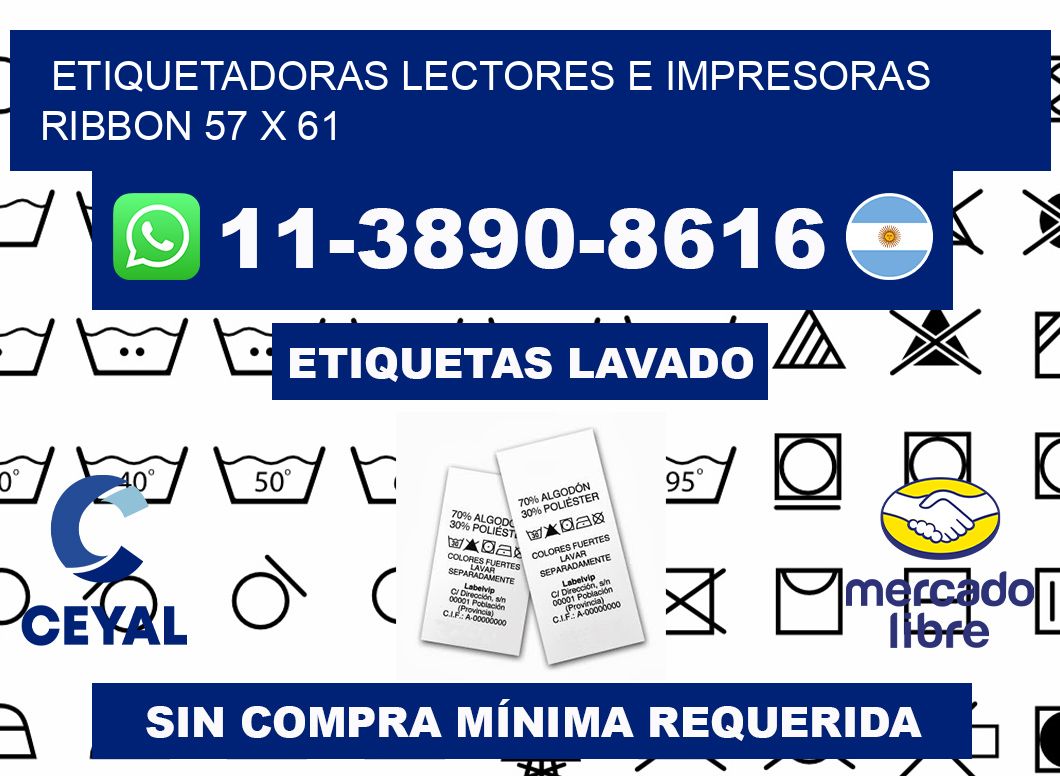 etiquetadoras lectores e impresoras ribbon 57 x 61