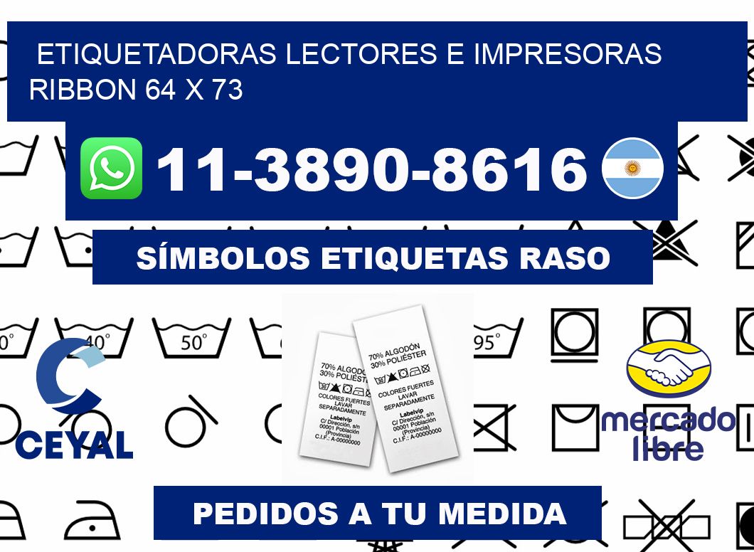 etiquetadoras lectores e impresoras ribbon 64 x 73