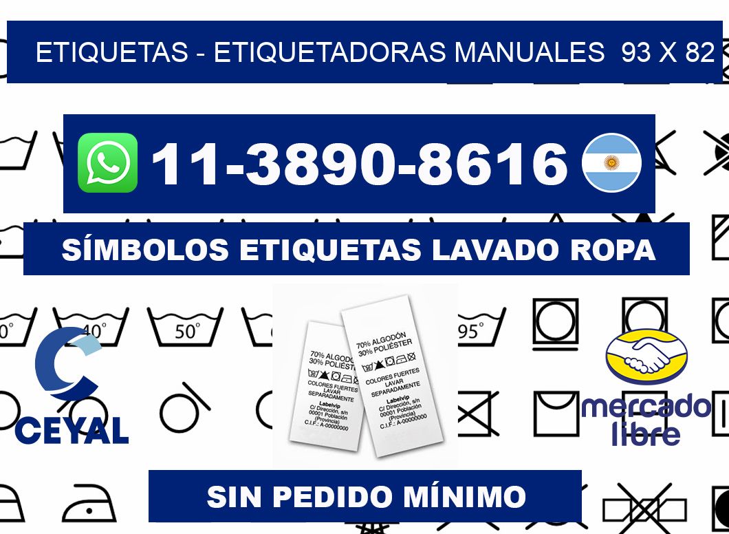 etiquetas - Etiquetadoras Manuales  93 x 82