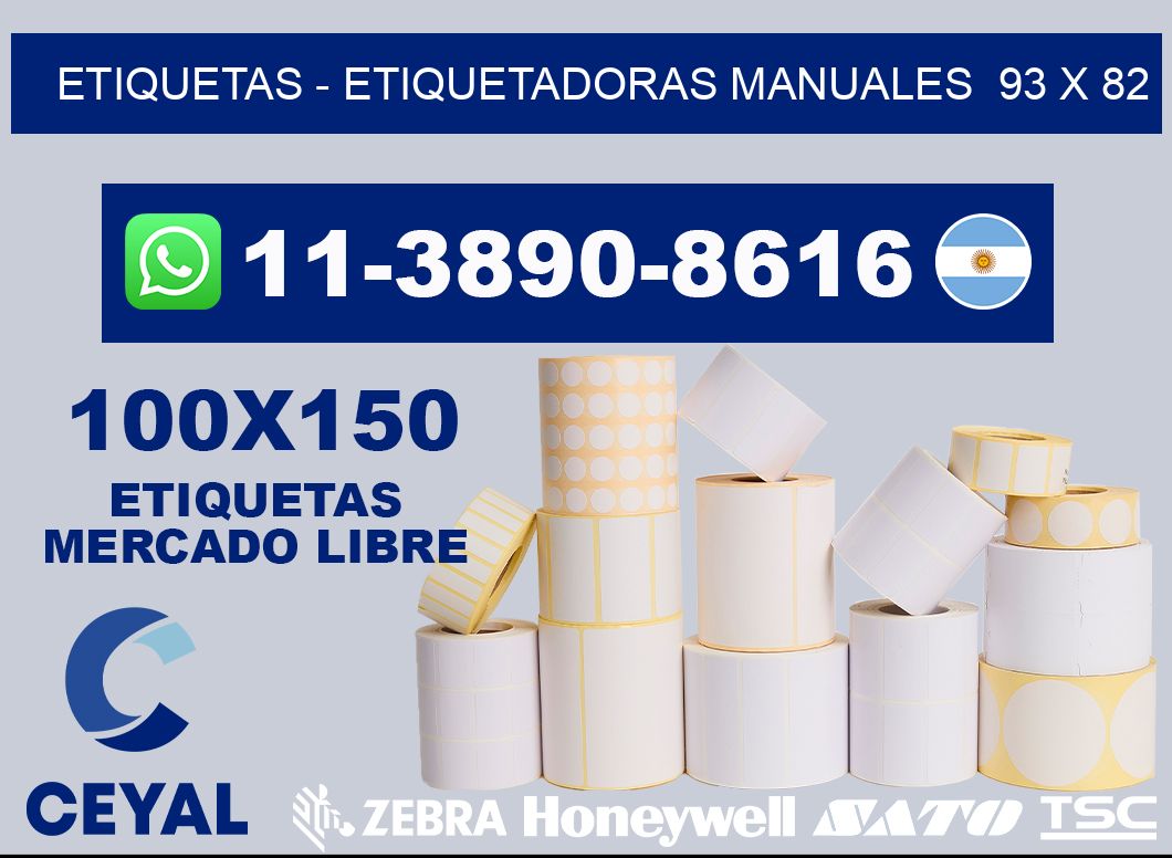 etiquetas - Etiquetadoras Manuales  93 x 82