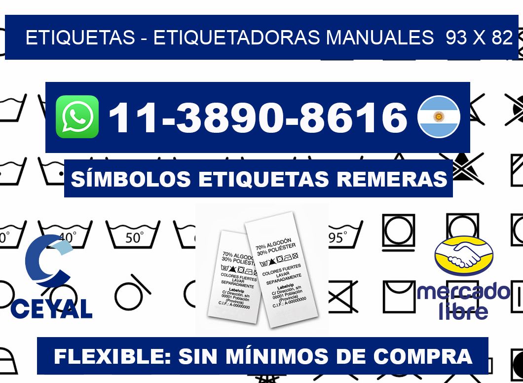 etiquetas - Etiquetadoras Manuales  93 x 82