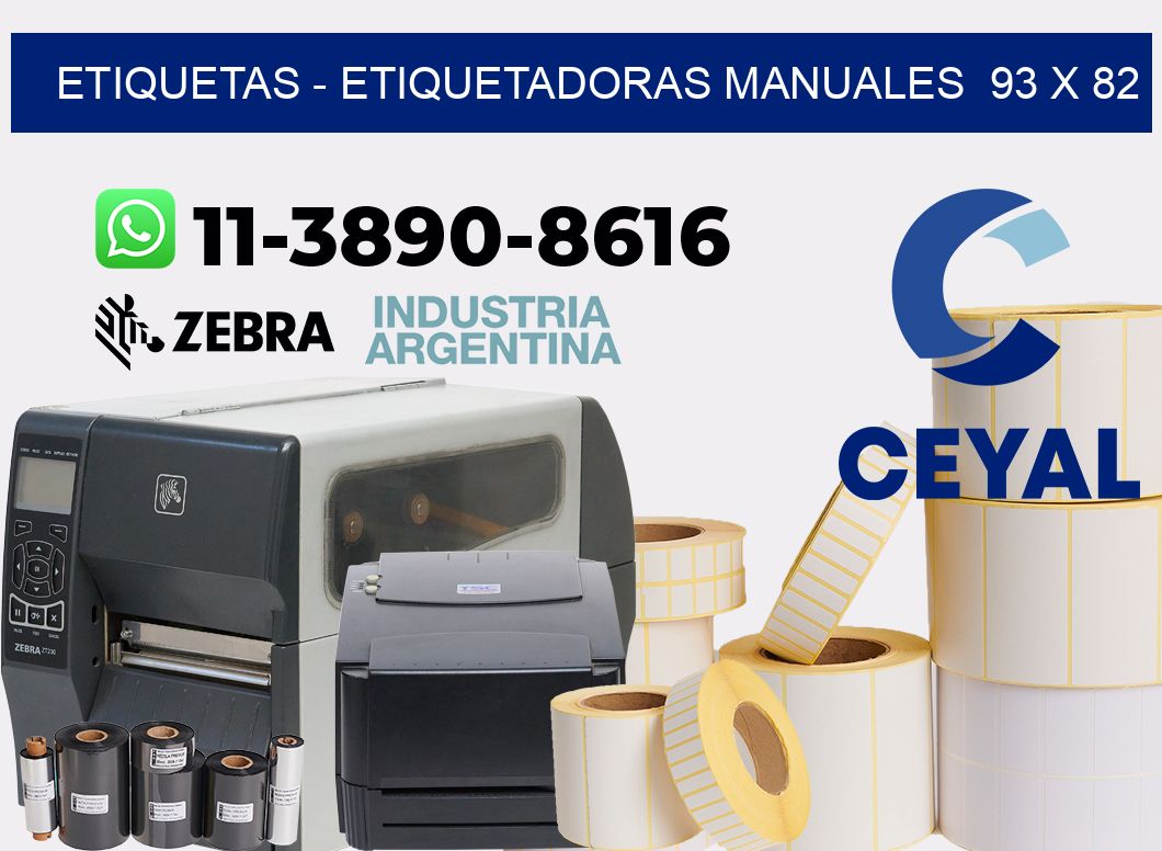 etiquetas - Etiquetadoras Manuales  93 x 82