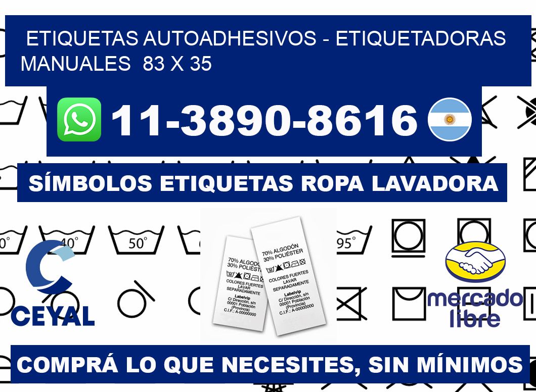 etiquetas autoadhesivos - Etiquetadoras Manuales 83 x 35