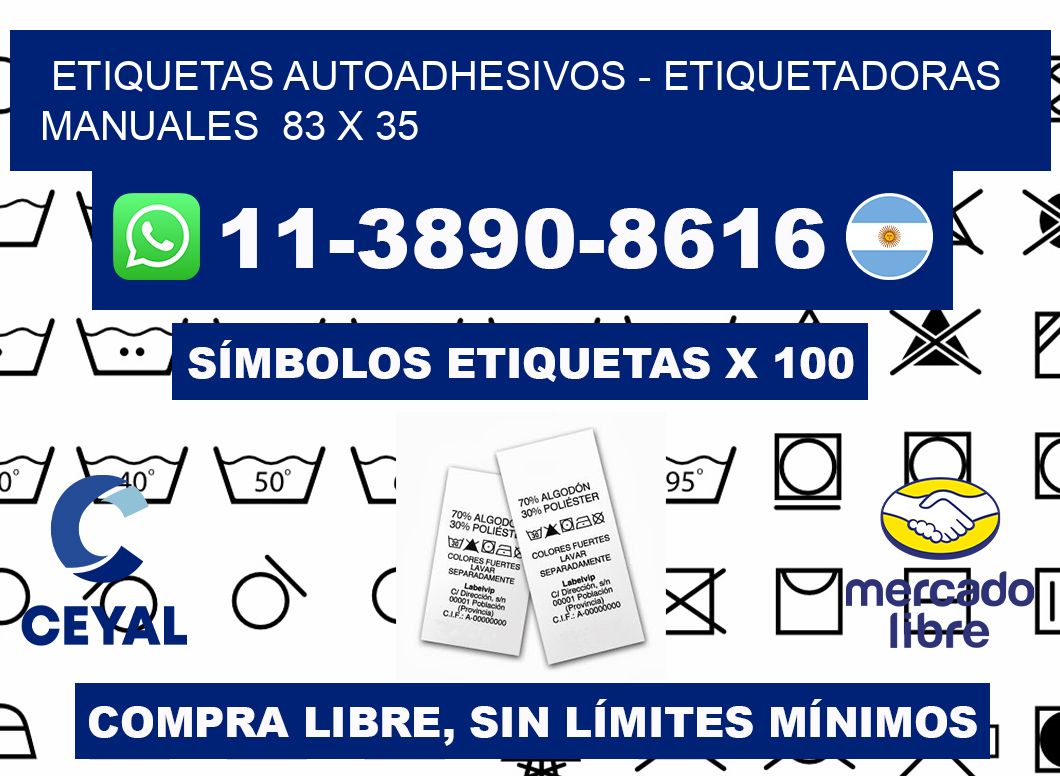 etiquetas autoadhesivos - Etiquetadoras Manuales 83 x 35