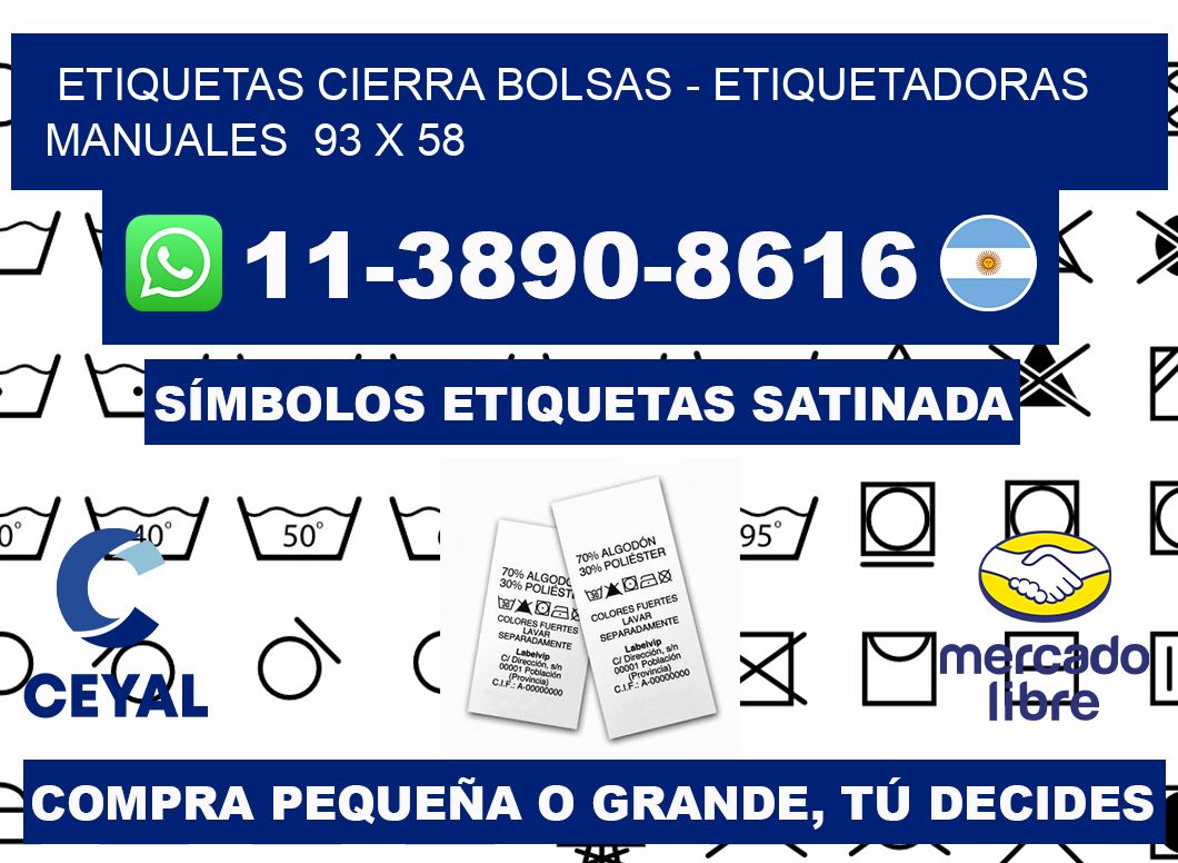 etiquetas cierra bolsas - Etiquetadoras Manuales 93 x 58