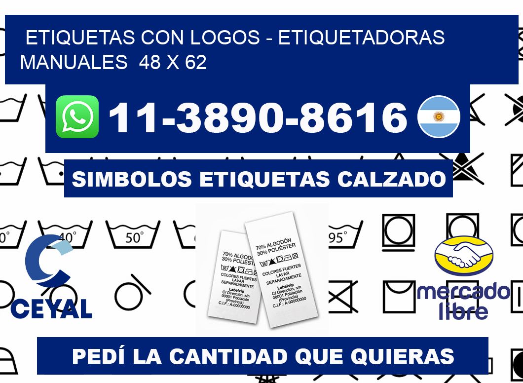 etiquetas con logos - Etiquetadoras Manuales  48 x 62