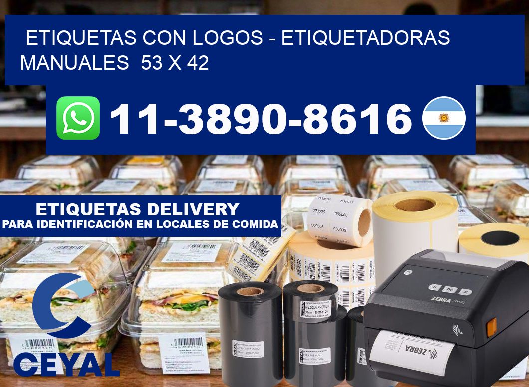 etiquetas con logos - Etiquetadoras Manuales 53 x 42