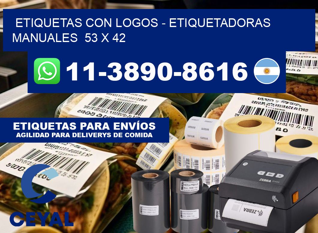 etiquetas con logos - Etiquetadoras Manuales 53 x 42