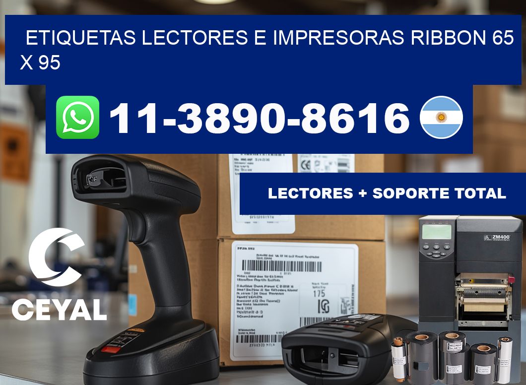 etiquetas lectores e impresoras ribbon 65 x 95