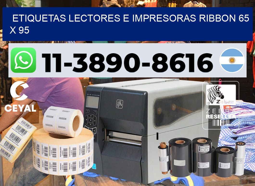 etiquetas lectores e impresoras ribbon 65 x 95