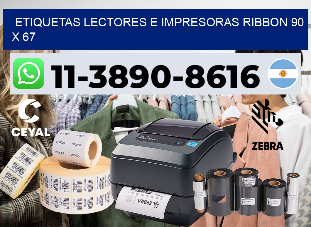 etiquetas lectores e impresoras ribbon 90 x 67