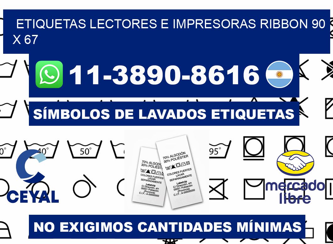 etiquetas lectores e impresoras ribbon 90 x 67