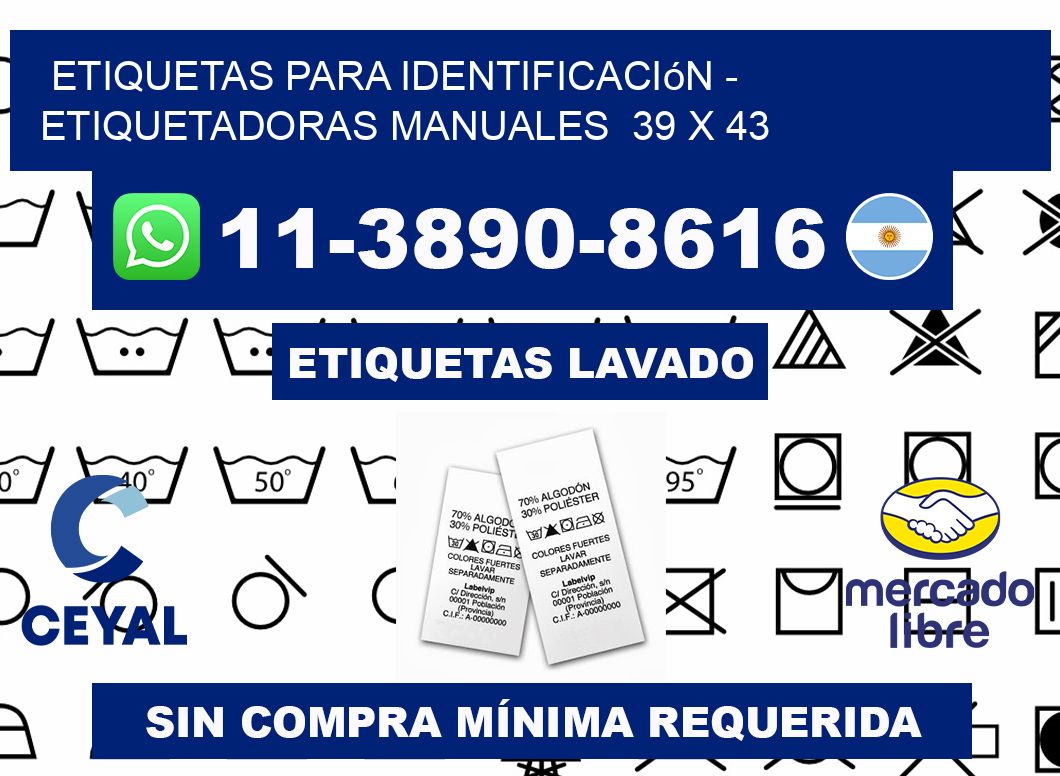 etiquetas para identificación - Etiquetadoras Manuales  39 x 43